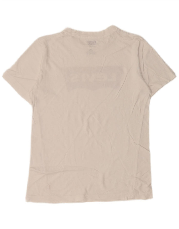 Levi's Jungen-T-Shirt mit Grafik, 11–12 Jahre, weiße Baumwolle