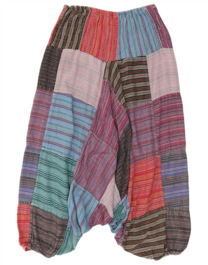 VINTAGE Damen Haremshose W30 L22 Mehrfarbiges Patchwork