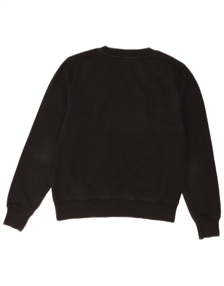 Champion Womens Graphic Oversized Sweatshirt Pullover UK 10 Small Schwarz