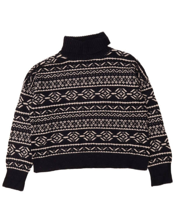 Hobbs Rollkragenpullover für Damen, UK 18, XL, Marineblau, Fair Isle