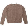 Zara Damen-Pullover, übergroß, Rundhalsausschnitt, Gr. 10, Small, Grau, Acryl