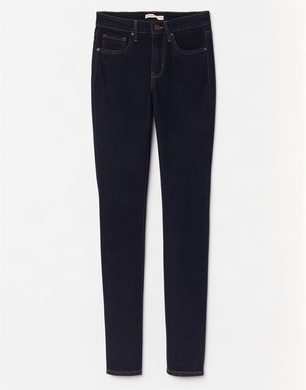 Levi's Damen 721 High Rise Skinny Jeans W25 L30 Marineblau Baumwolle