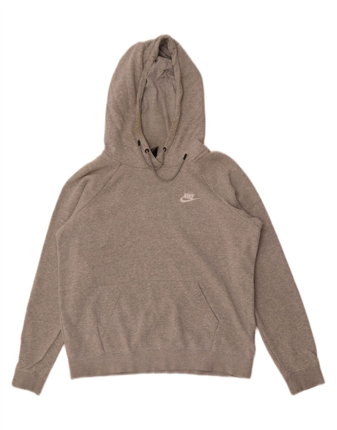 Nike Herren-Kapuzenpullover aus mittelgrau gefleckter Baumwolle