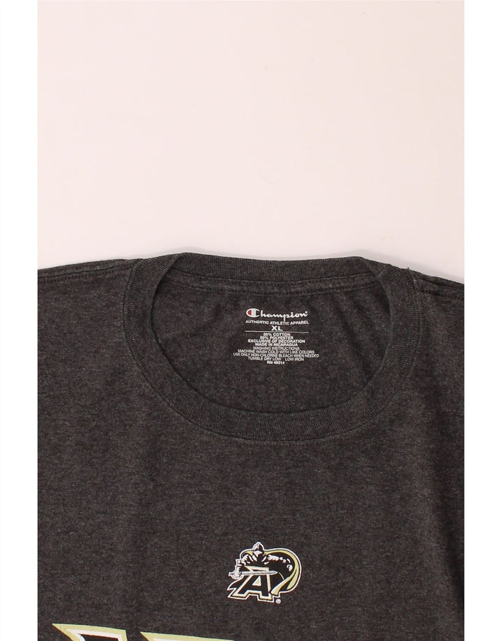 CHAMPION Mens Graphic T-Shirt Top XL Grey Cotton Vintage Champion and Second-Hand Champion from Messina Hembry 