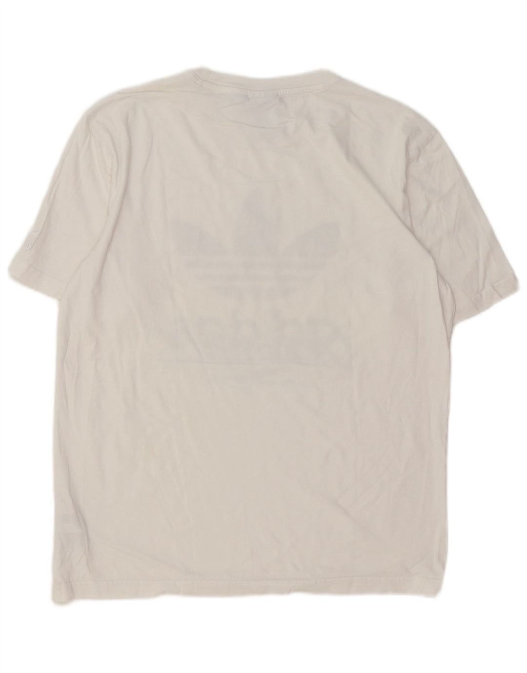 Adidas Herren Grafik-T-Shirt-Oberteil aus mittelweißer Baumwolle