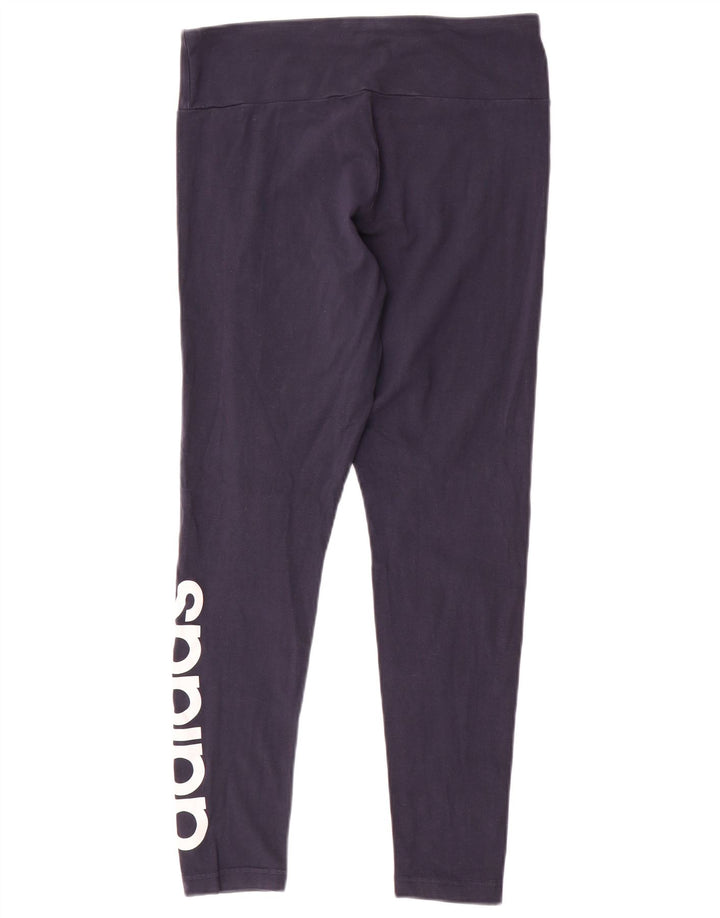 Adidas Damen Graphic Leggings UK 16/18 Large Marineblau