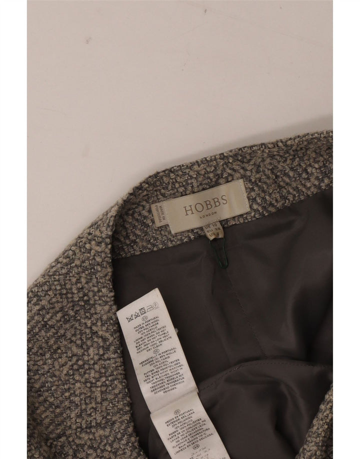 HOBBS Damen Bleistiftrock UK 10 Small W28 Graue Wolle