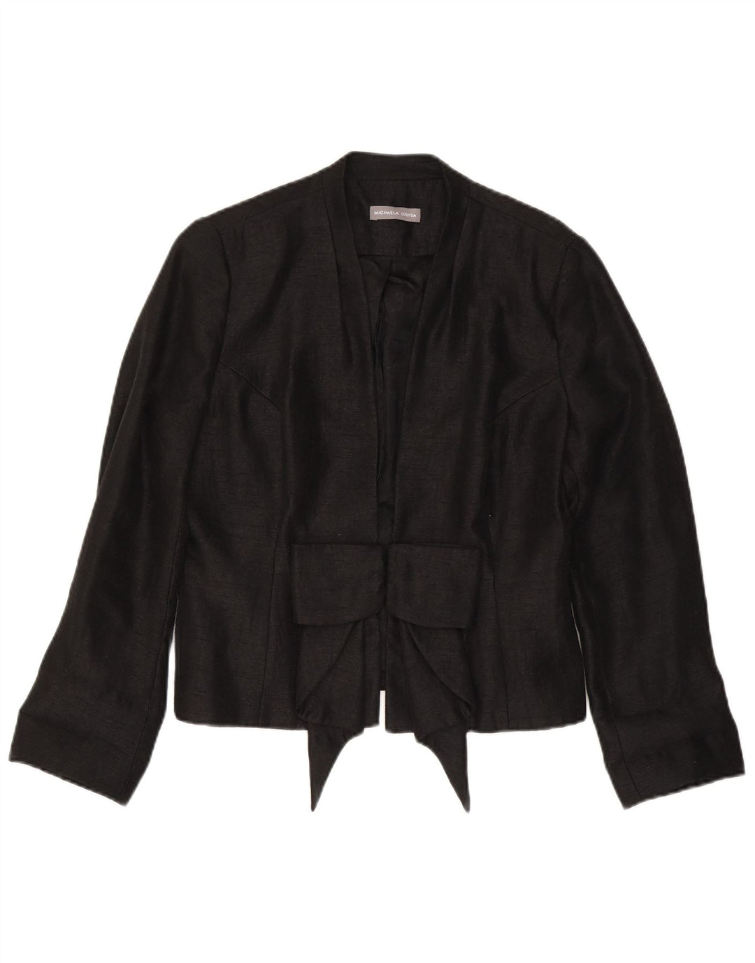 Vintage Damen Blazer Jacke UK 14 Medium Schwarz Viskose