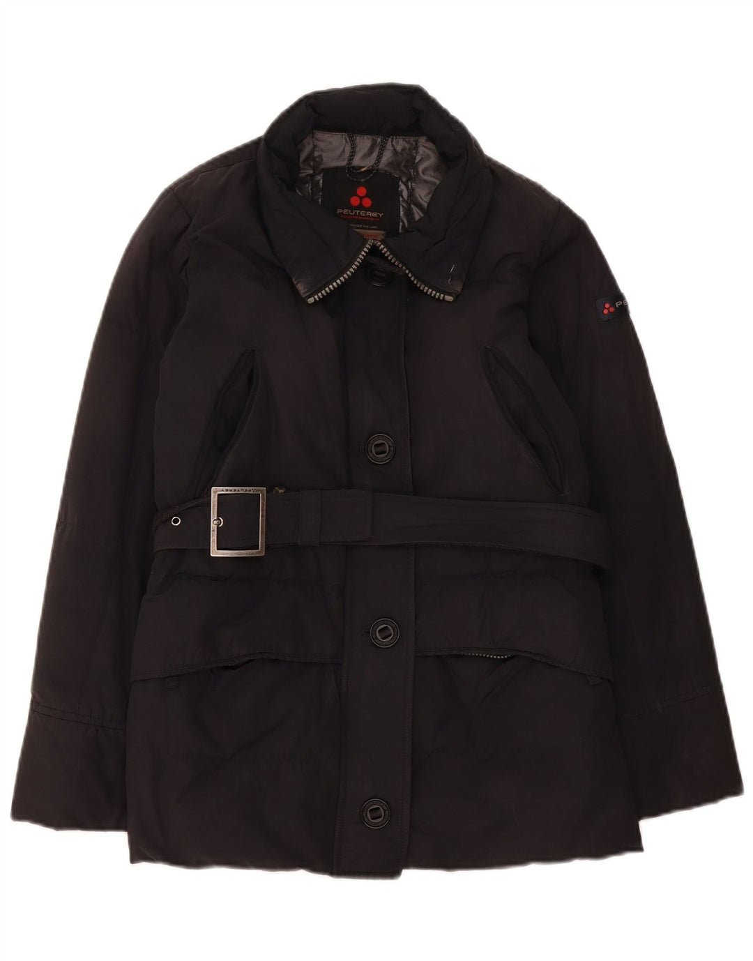PEUTEREY Damen Wattierte Jacke IT 40 Small Marineblau Baumwolle