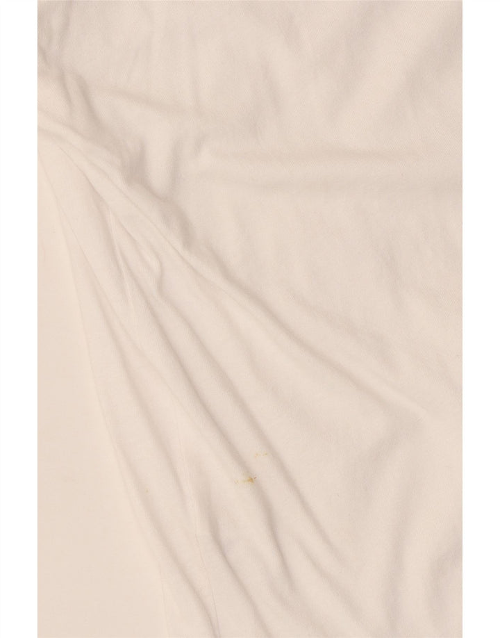 Zara Damen Top Langarm UK 18 XL Weiße Baumwolle