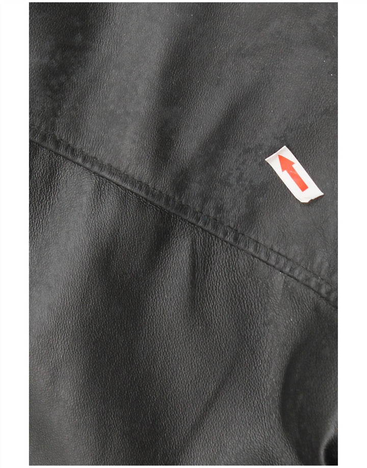 In Extenso Herren Ledermantel UK 40 Großes schwarzes Leder