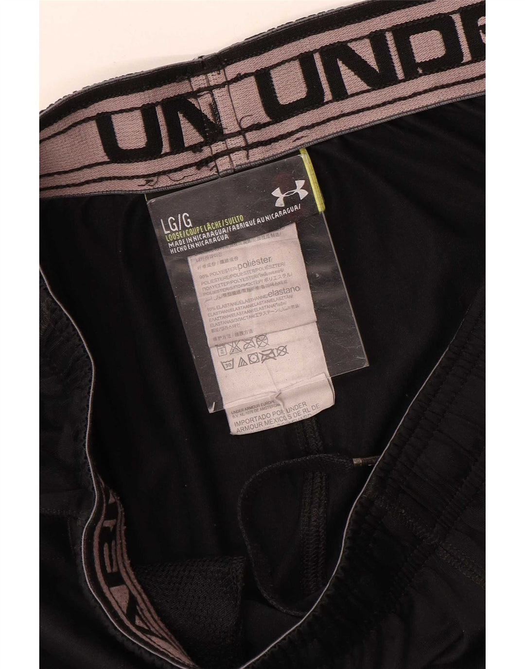 Under Armour Herren-Sportshorts, großes, schwarzes Polyester