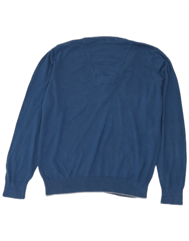 Marks & Spencer Herren Autograph Pullover mit V-Ausschnitt, Größe L, Blau