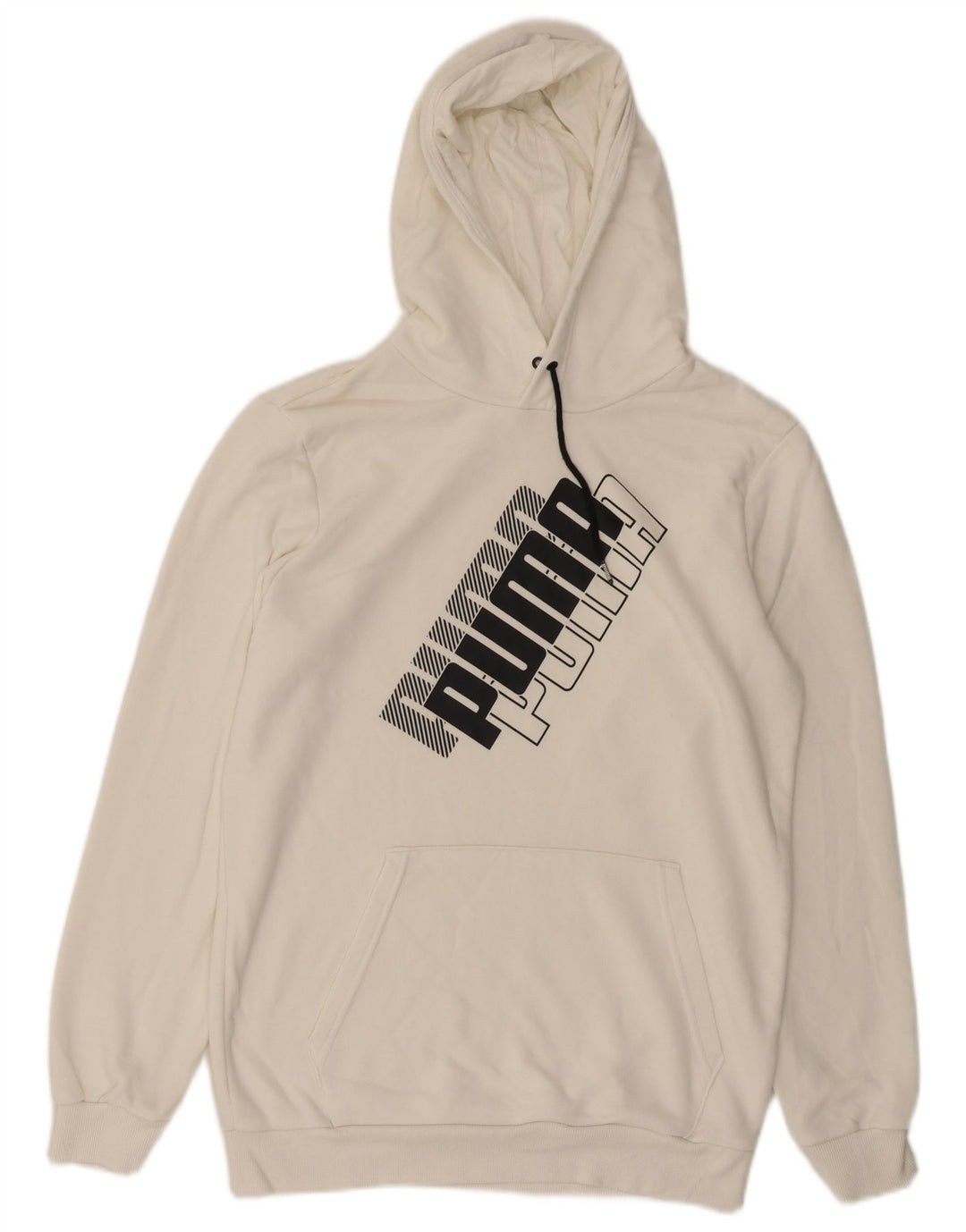 Puma Herren Graphic Hoodie Pullover Mittelweiß