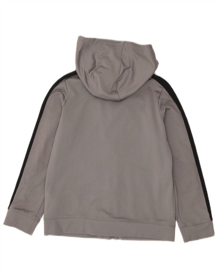 Under Armour Jungen-Kapuzenpullover mit Reißverschluss, 9–10 Jahre, Mittelgrau, Farbblock