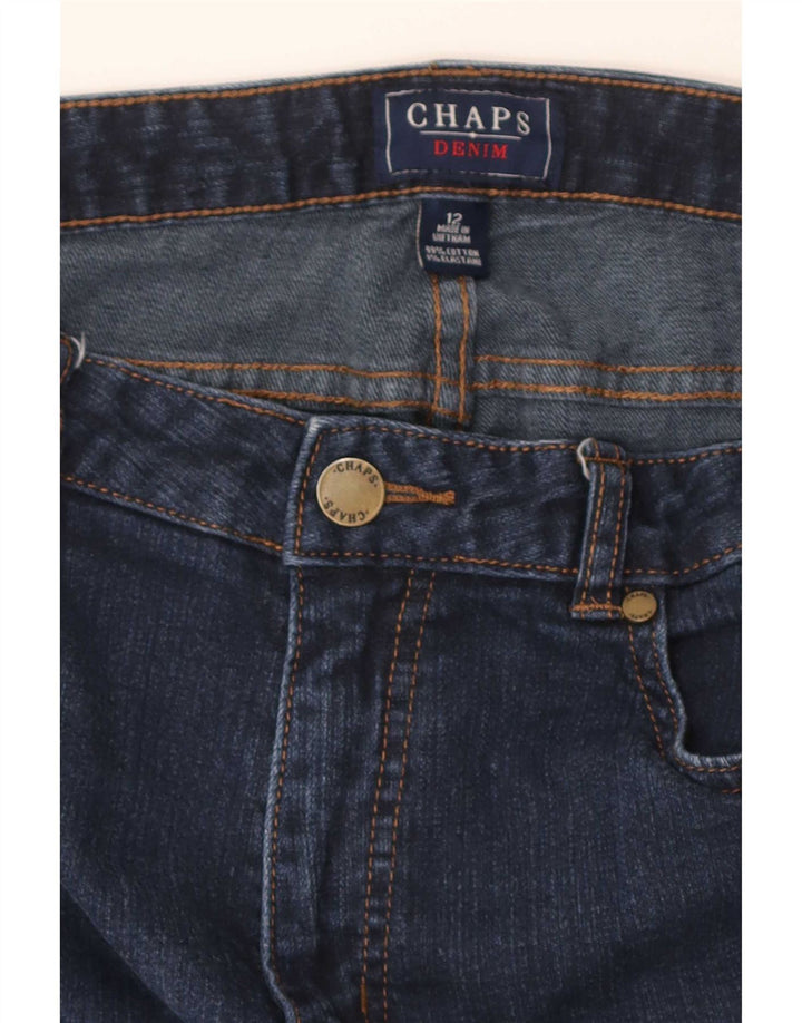 Chaps Damen Straight Jeans US 12 Large W36 L32 Marineblaue Baumwolle