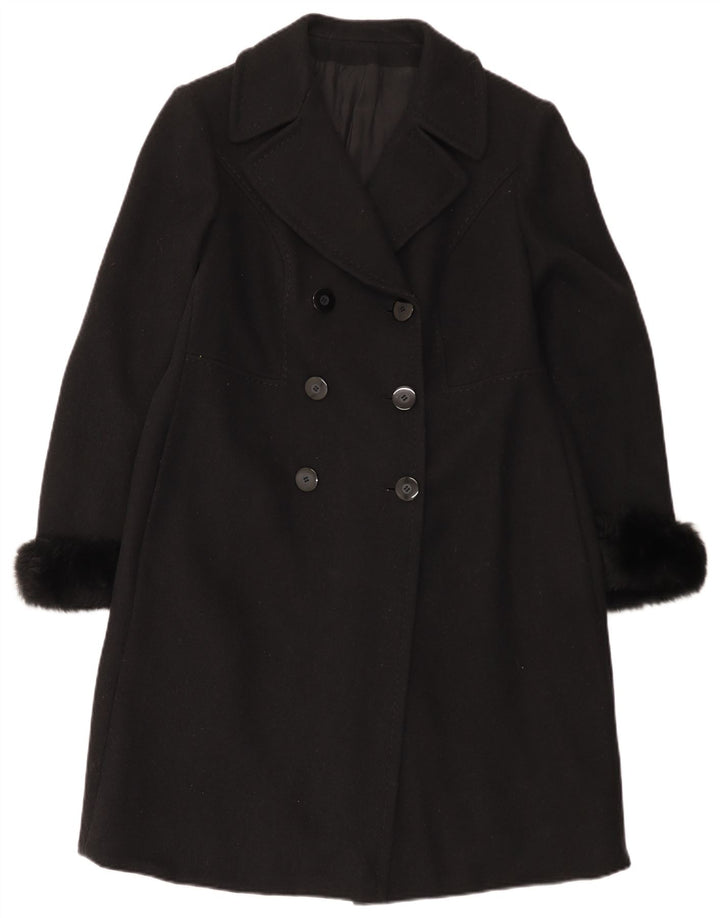 Giole Damen Zweireihiger Mantel UK 14 Medium Schwarz