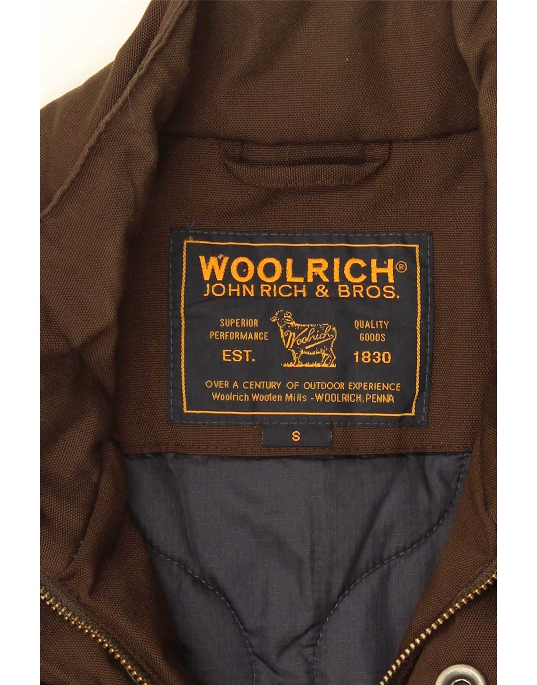 Woolrich Herren-Militär-Windjacke, Größe S, Khaki, Nylon