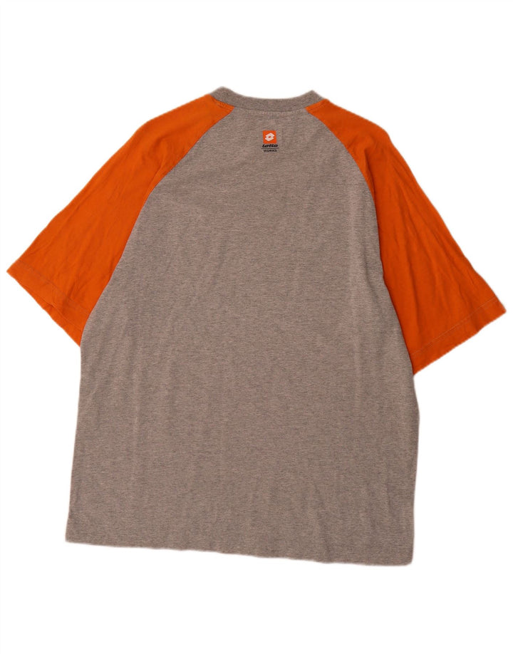 Lotto Herren-T-Shirt mit Grafik, groß, Grau, Farbblock