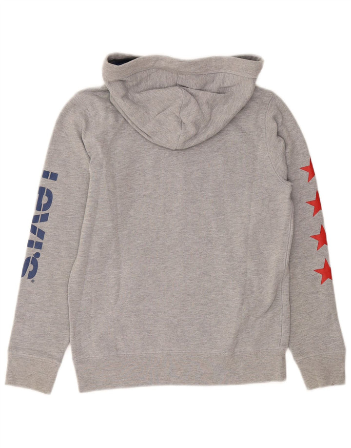 Levi's Jungen-Pullover mit grafischem Kapuzenpullover, 11–12 Jahre, grau gefleckt