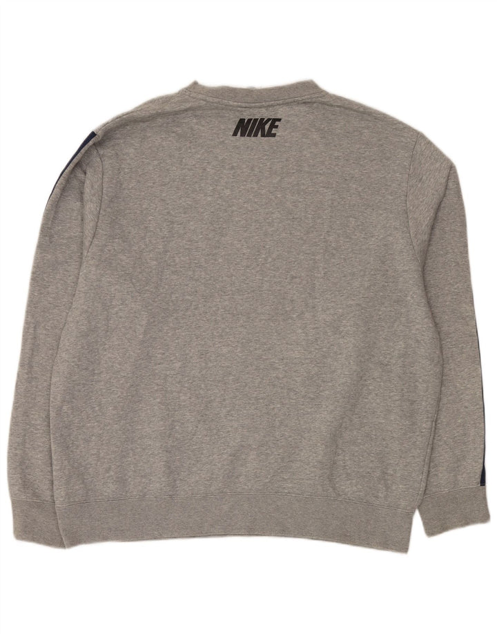 NIKE Herren-Sweatshirt mit Grafik, XL, graue Baumwolle
