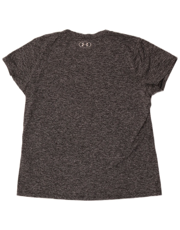 Under Armour Damen Heat Gear Loose Fit T-Shirt Top UK 18 XL Grau meliert