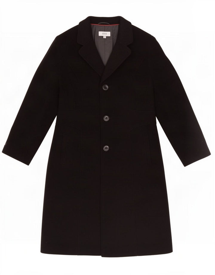 Marks & Spencer Damen Mantel UK 18 XL Schwarze Wolle