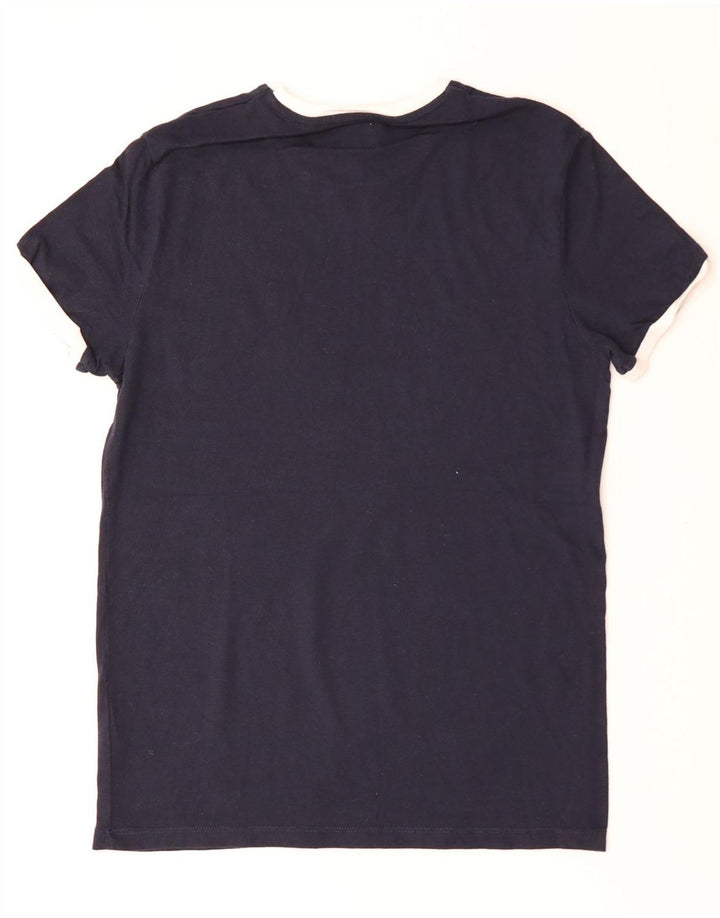 JACK WILLS Herren-T-Shirt-Oberteil aus mittelblauer Baumwolle