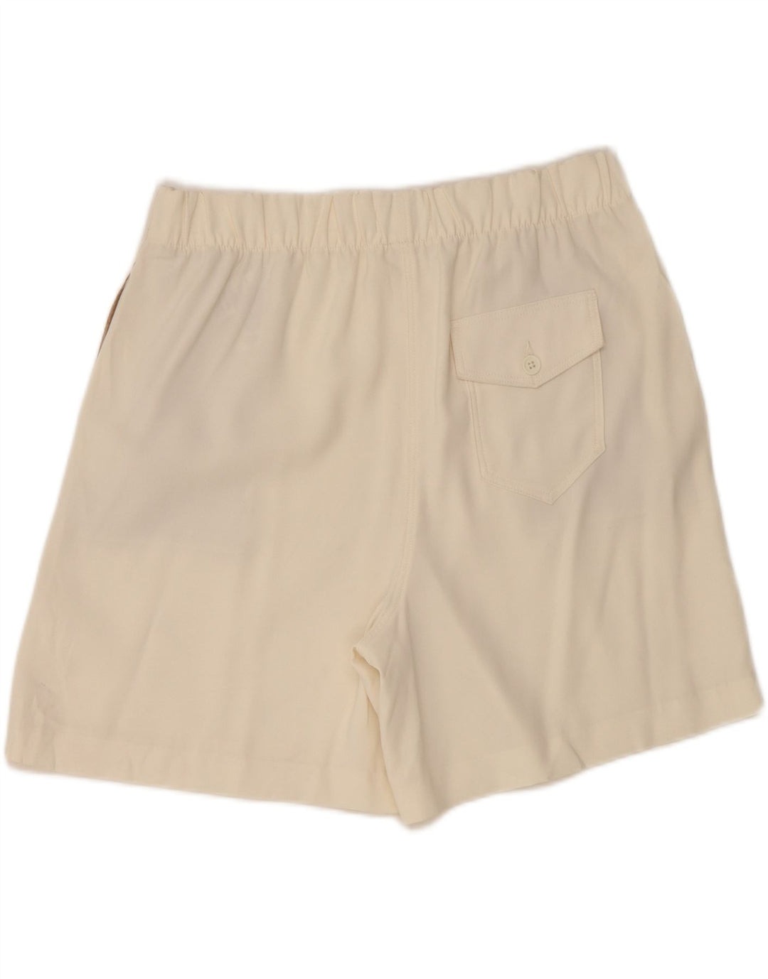 MARKS & SPENCER Womens Casual Shorts UK 14 Large W32 White Polyester Vintage Marks & Spencer and Second-Hand Marks & Spencer from Messina Hembry 