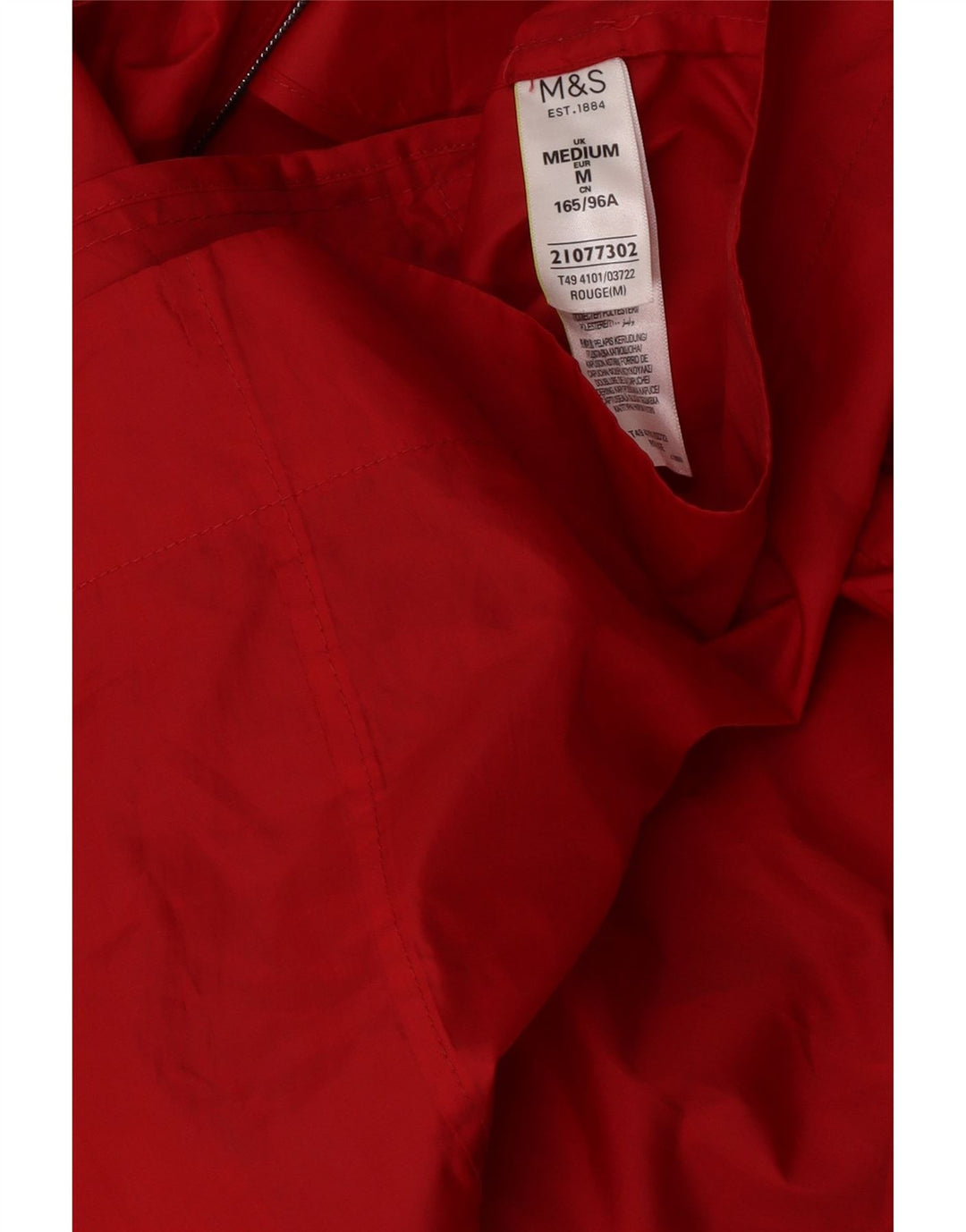 Marks & Spencer Damen-Regenmantel mit Kapuze, UK 14, Mittelrot, Polyester