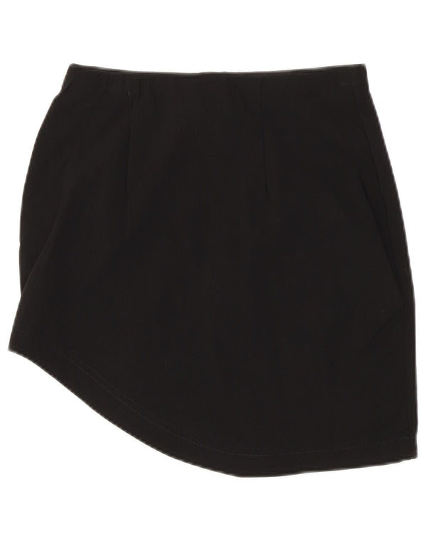 Topshop Damen Asymmetrischer Minirock UK 6 XS W24 Schwarze Viskose