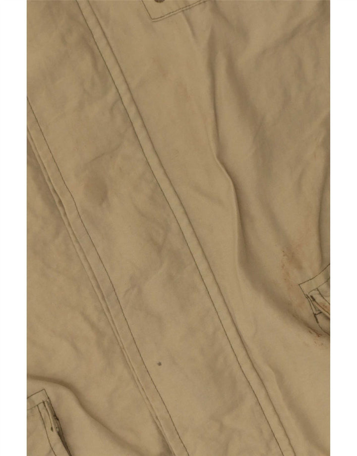 Gap Herren-Utility-Jacke mit Kapuze, UK 38, mittelbeigefarbenes Polyester