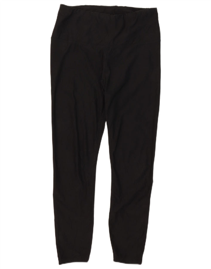 Reebok Damen Leggings UK 14 Large Schwarz