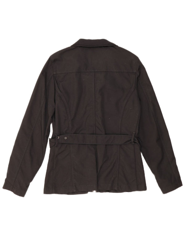 Woolrich Damen-Utility-Jacke UK 16 Large aus schwarzem Nylon