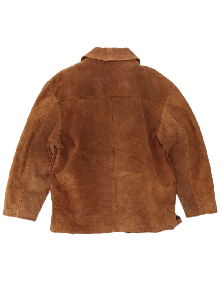 Vintage Damen Wildlederjacke UK 16 Large Braun