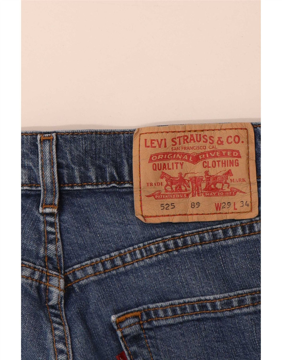 Levi's Damen 525 Bootcut Jeans W29 L30 Blaue Baumwolle