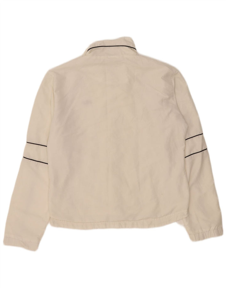 Fila Damen-Trainingsanzugoberteil, Jacke, UK 16, Größe L, Weiß, Polyester