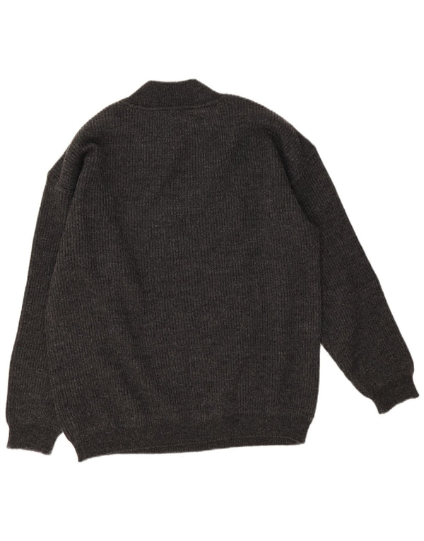 Rollkragenpullover für Herren von Stefanel, mittelgraue Wolle