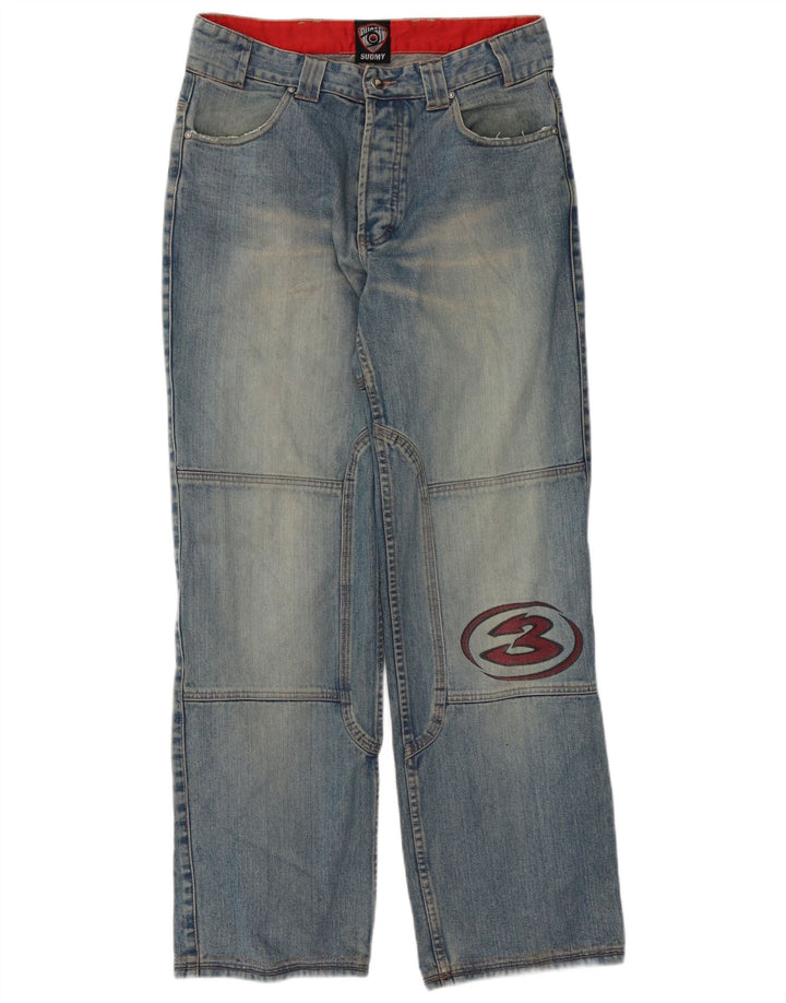 Suomy Herren Motorstyle Graphic Straight Jeans Medium W32 L32 Blaue Baumwolle