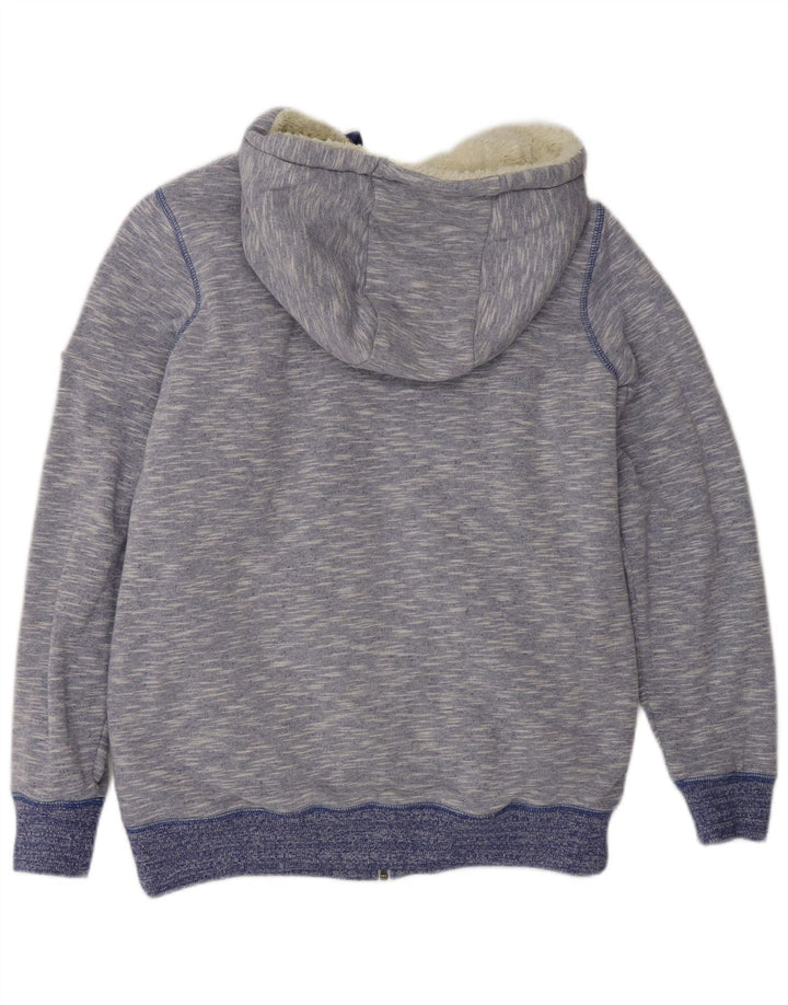 Animal Damen-Sherpa-Jacke mit Kapuze, UK 10, Größe S, blau gefleckte Baumwolle