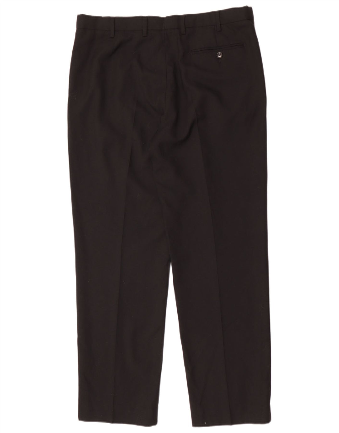 Marks & Spencer Mens Pegged Regular Fit Anzughose W36 L31 Schwarze Wolle