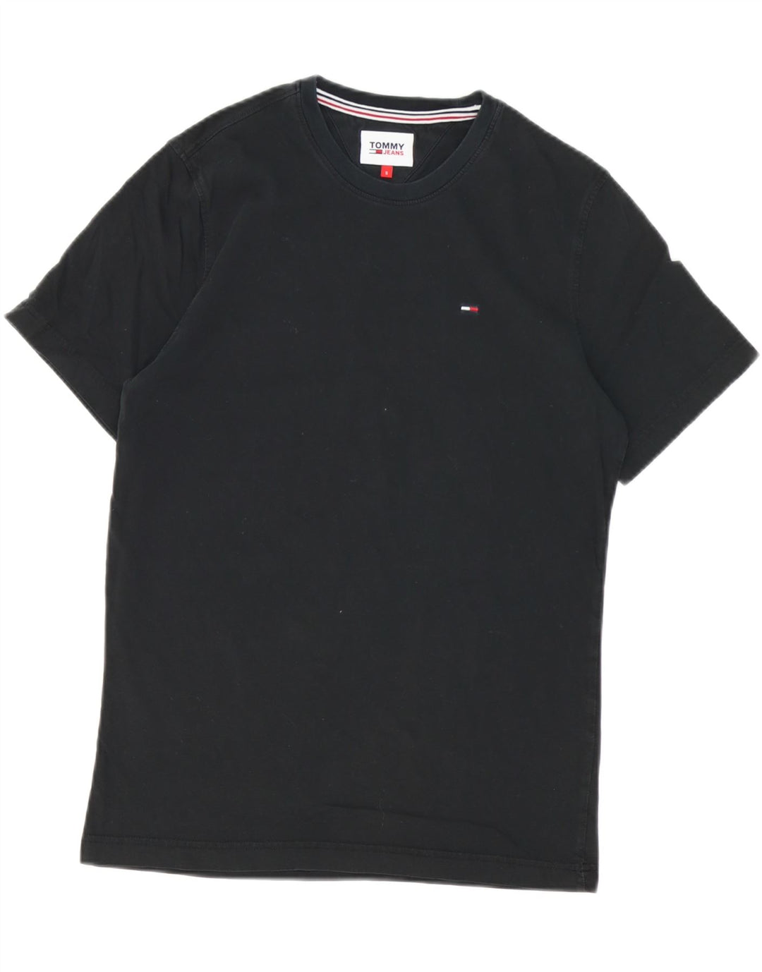 Tommy Hilfiger Herren T-Shirt Top Small Schwarz Baumwolle