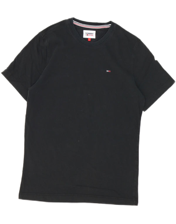 Tommy Hilfiger Herren T-Shirt Top Small Schwarz Baumwolle