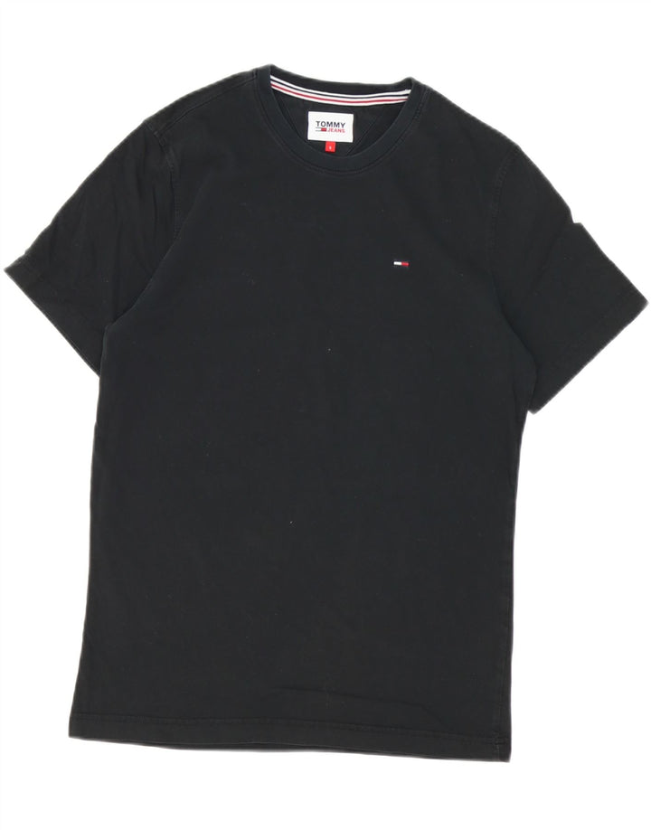 Tommy Hilfiger Herren T-Shirt Top Small Schwarz Baumwolle