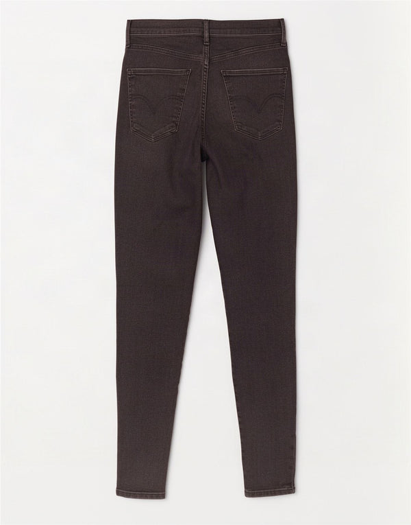 Levi's Damen Mile High Super Skinny Jeans W29 L30 Graue Baumwolle
