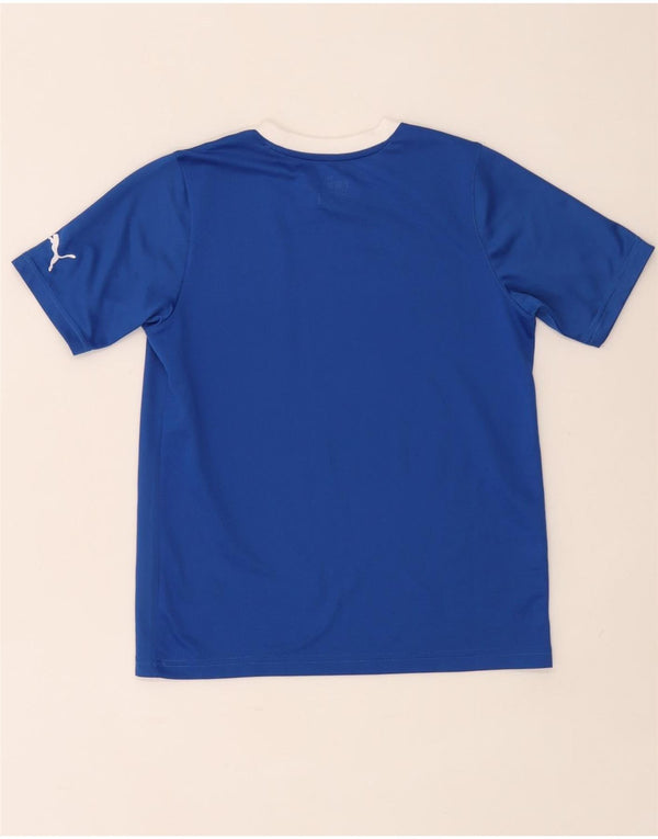 Puma Italia T-Shirt für Jungen, 11–12 Jahre, blaues Farbblockdesign