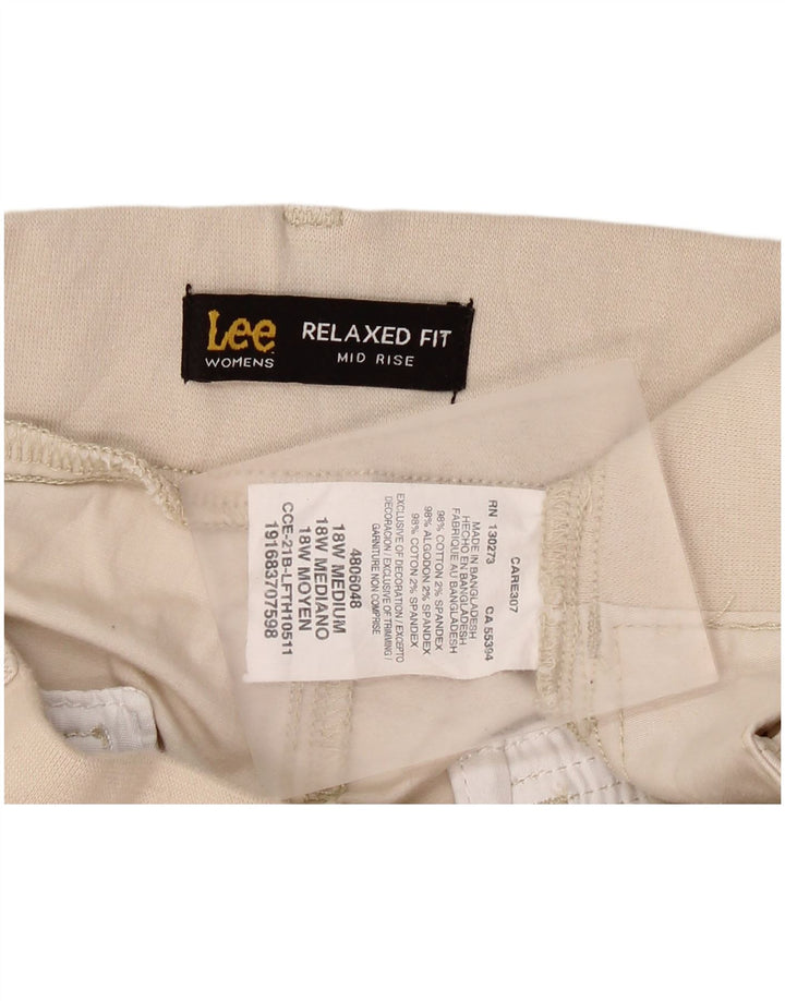 LEE Damen-Cargohose mit mittlerer Leibhöhe und entspannter Passform, US 18, 2XL, W38, L22, Beige