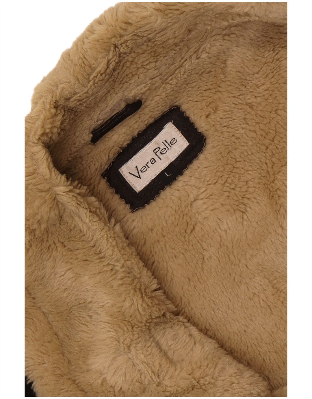 Vintage Herren Shearling Jacke UK 40 Großes braunes Leder