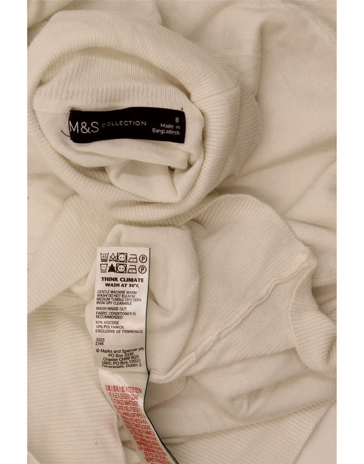 Marks & Spencer Rollkragenpullover für Damen, Gr. 8, Weiß