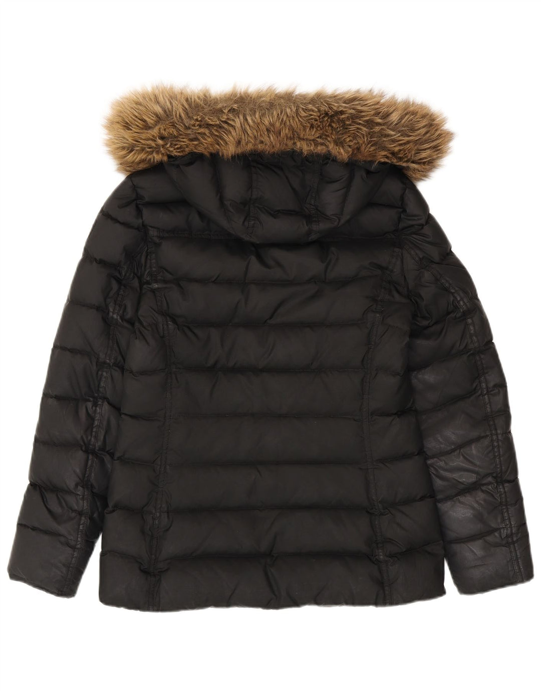 Tommy Hilfiger Damen-Jacke mit Kapuze, gepolstert, UK 10, Größe S, Schwarz, Polyester
